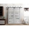 Sartodoors Slab Barn Door Panel 30 x 84in, Light Grey Oak W/ Frosted Glass, Pocket Closet Sliding QUADRO4445S-OAK-3084 - alternate 7